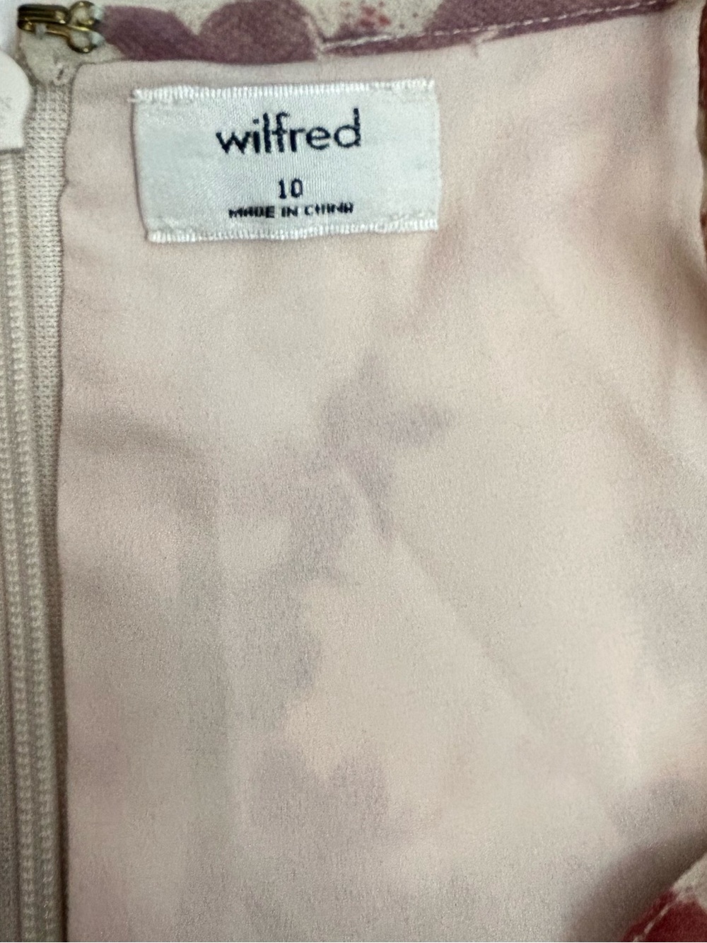 Wilfred by Aritzia Sakura Floral Midi Dress - Size 10 (Flaws Noted) - Picture 5 of 8